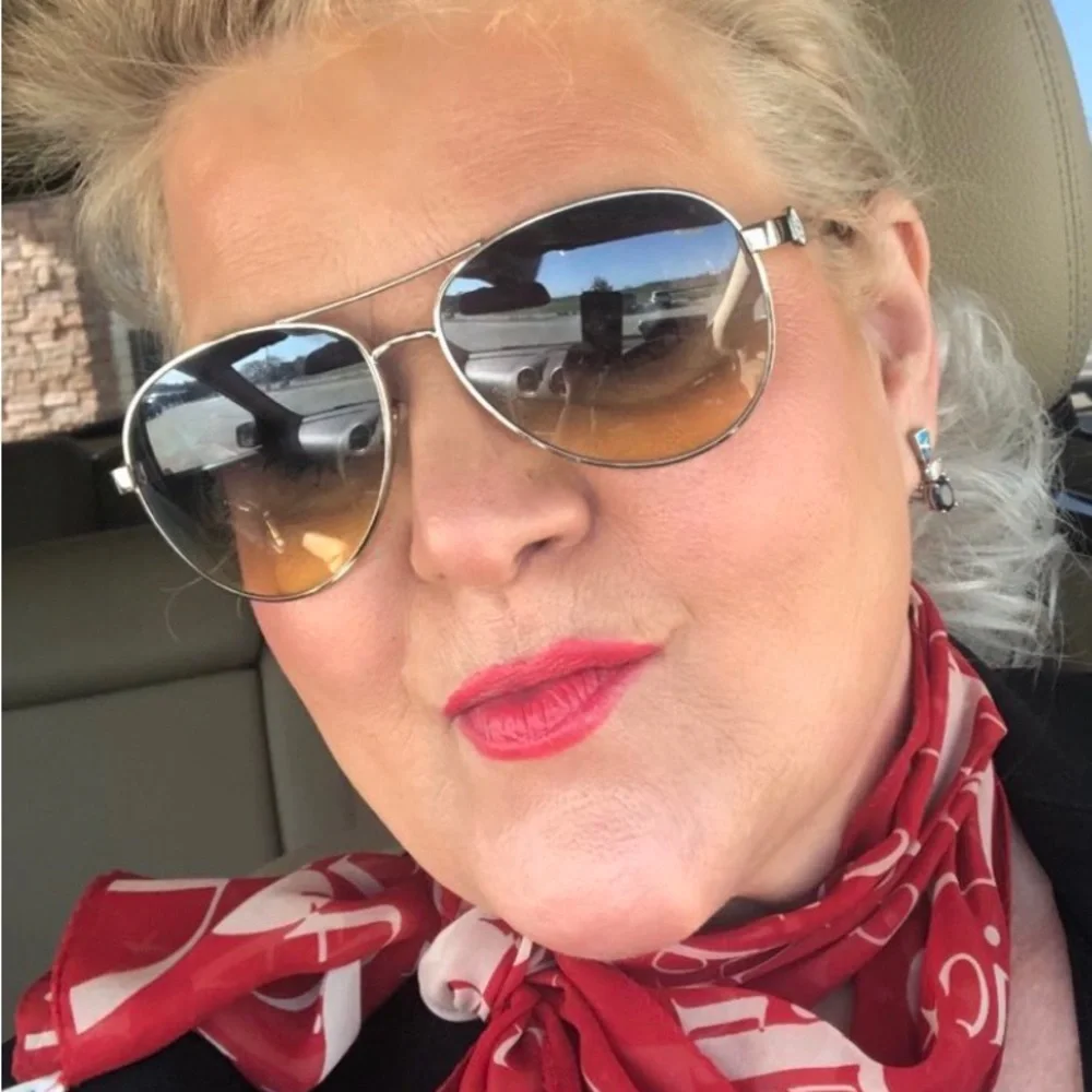 Dior Addict Red silk scarf 14x56